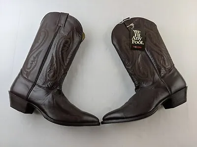 NEW Vintage Nocona Western Boots Women 10 C Brown Leather Cowgirl Classic • $139.50