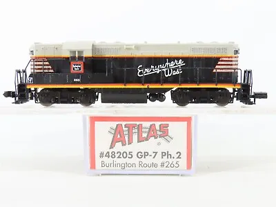 N Scale Atlas 48205 CB&Q Burlington Route  Everywhere West  EMD GP7 Diesel #265 • $119.95