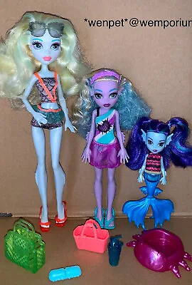 £54.99 • Buy Monster High Lagoona Blue Family Kelpie Ebbie Doll Beach Collection VGC