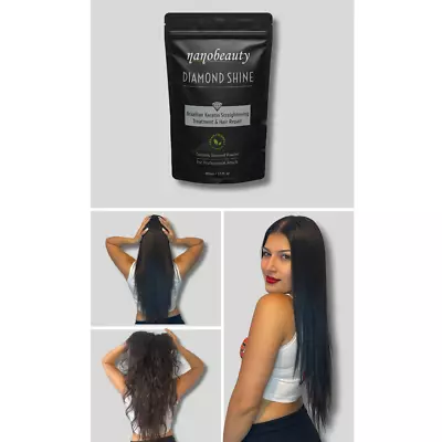 Brazilian Keratin Treatment Hair Straightening  Kit Nanobeauty Diamond Shine  • £19.99