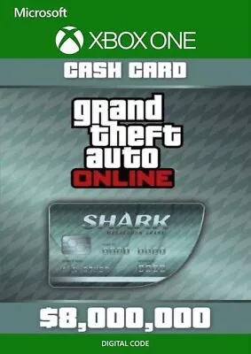 Grand Theft Auto V - $8000000 Megalodon Cash Card Xbox One (uk) • £55