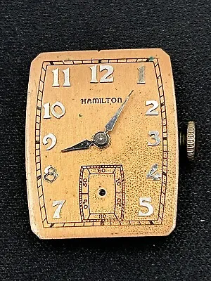 Vtg Hamilton 17j Manual Wind Cal.980 Men's USA Watch Movement • $100