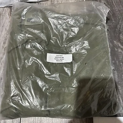 VTG NEW UK Army Men's Wool Combat Shirt Size 2 (Med) • $29.99