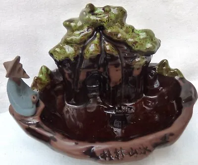 £9.99 • Buy Unusual Ceramic Chinese Incense Burner Censer With Seated Figure Character Marks