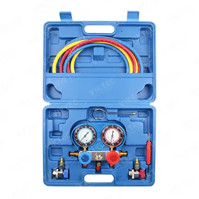 Air Conditioning AC Diagnostic  A/C Manifold Gauge Tool Set Refrigeration R-134A • £54.99