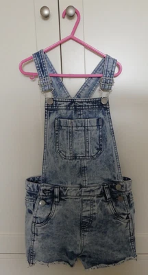 £1.99 • Buy Girls Denim Dungarees Age 7-8 Years