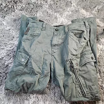 G-STAR Raw Mens Recroft Tapered Pants Cargo Cotton Casual Pockets Green 32x32 • $15.50