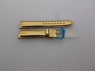 Genuine Michele 18mm Gold Patent Watch Band Strap New • $19.99