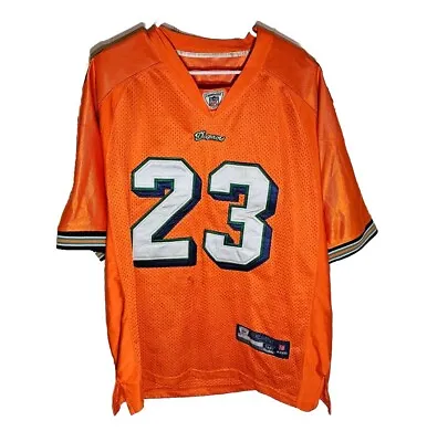 NFL Miami Dolphins Ronnie Brown #23 Reebok Authentic Sewn On Jersey Size 52  • $30