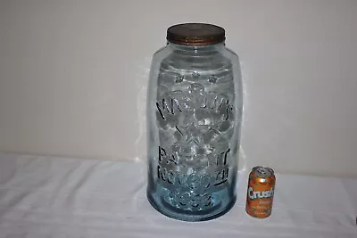 Vintage Huge Mason Jar Lid Nov 30th 1858 Embossed Eagle Shield Star Pickle 5 Gal • $112.50