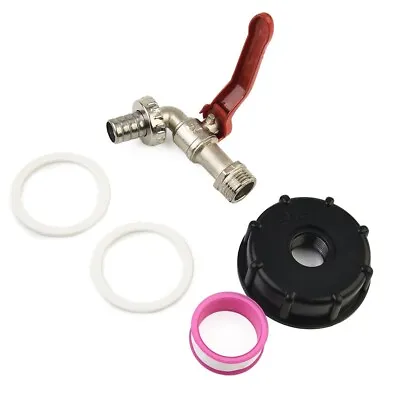 Sturdy IBC Tote Tank Valve Drain Adapter With 12 Garden Hose Faucet Attachment • £16.10