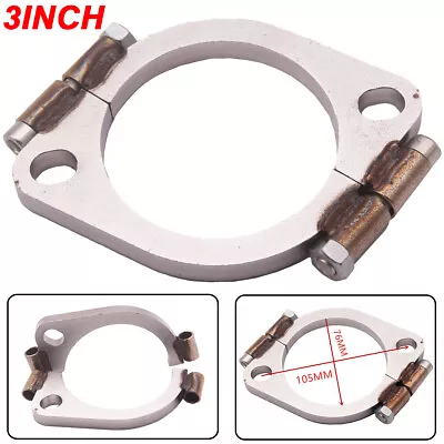 3  76mm Car Exhaust Flange Flat Oval Split Repair Replacement Made Of Mild Steel • $26.50