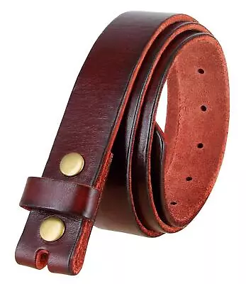 BS100 Genuine Full Grain One Piece Leather 1-1/8 (30mm) Wide Dress Belt Strap • $21.95