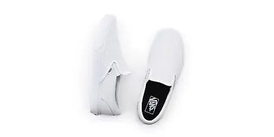 Vans Shoes Classic Slip-On Perf Leather White US SIZE Skateboard Sneakers • $99