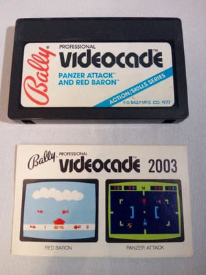 $19.99 • Buy Bally Professional Videocade Panzer Attack And Red Baron Game Cartridge (1977) 