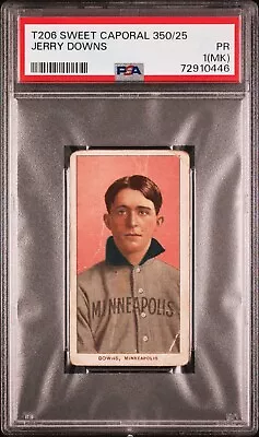 1909-1911 T206 Jerry Downs Sweet Caporal 350/25 PSA 1 (MK) #72910446 • $52.57