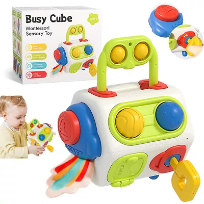 Toys For 1 2 3 Year Old Activity Cubes For Baby Busy Cube Sensory Toy Toddlers • £9.99