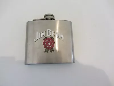 $12 • Buy Jim Beam Stainless Steel Hip Flask 5oz Bourbon Barware