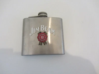 $12 • Buy Jim Beam Stainless Steel Hip Flask 5oz Bourbon Barware