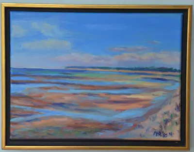 Beth Riso Original Fine Art Oil Painting - Low Tide At Linnell Landing Cape Cod • $475