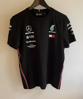 Mercedes Benz AMG Petronas F1 2020 Team Black T-Shirt Mens Size Small • £16.95