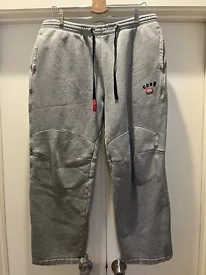 VTG Ecko Unltd Sweatpants XL Gray Distressed Y2K Fleece JNCO • $27.95