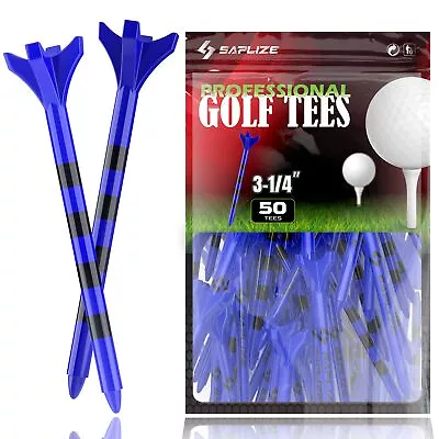 SAPLIZE Plastic Golf Tees Pack Of 50/100(3-1/4& 2-3/4& 1-1/2 Available) Reduces • $8.83