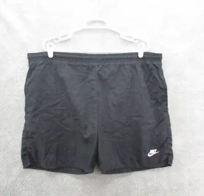 Vintage Nike Shorts Mens Large Black Mesh Lined Gym Running Athletic Swim • $24.99