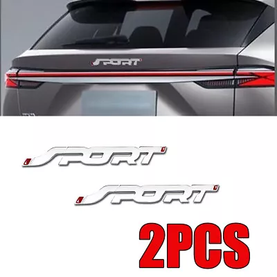 2X 3D SPORT Logo Emblem Badge Sticker Car Metal Trunk Fender Accessories Silver • $4.95