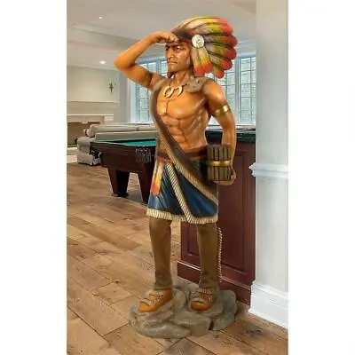 NE180055 - Life-Size Cigar Store Indian Tobacconist Statue • $1629.99