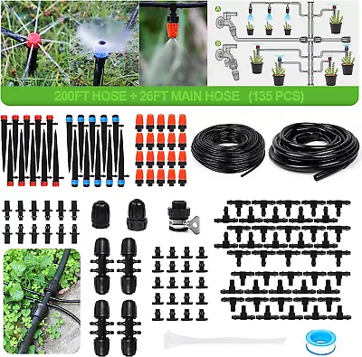 MIXC 226FT Greenhouse Micro Drip Irrigation Kit Automatic Irrigation System Pati • $65.99