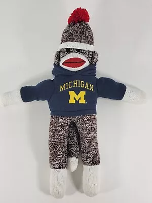 University Michigan Wolverines Sock Monkey (Plushland) NCAA Football Plush Toy • $14.88