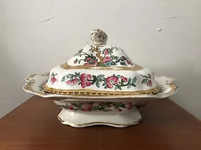 S. Hancock & Sons Indian Tree Opaque Floral SOUP TUREEN With Lid Stoke On Trent • $39.95