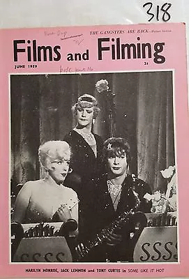 FILMS & FILMING1959 JUNEMARILYN MONROE SOME LIKE IT HOT Cover • $32