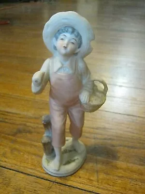 Ucagco China Fishing Boy With Basket. Missing Pole Hand Painted Japan (SC-11) • $7.49