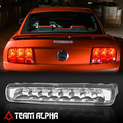 Fits 2005-2009 Ford Mustang [Chrome/Clear] LED Third 3rd Brake Light Tail Lamp • $29.89
