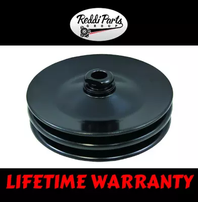 Pulley Black Power Steering Pump V Belt Double Groove Saginaw GM Chevy PRESS ON • $39.99