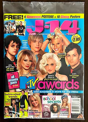 J-14 Magazine Sept. 2005 New Poly-bagged Issue Chad Michael Murray Gwen Stefani • $19