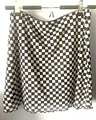 Divided By H&M M Women's Black White Check Lined Skirt • $9