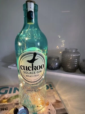 £6 • Buy Empty Green Glass Bottle Cuckoo New LED Battery Lights & Craft Gin Club Magazine