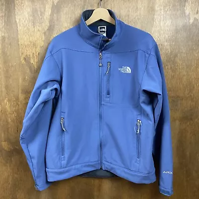 TNF The North Face Mens Sz M Softshell Apex Bionic Windproof Jacket Light Blue • $79.99