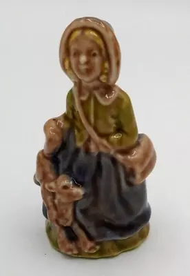 Wade Porcelain Nursery Rhyme Large Mary Had A Little Lamb Figurine • $9.99