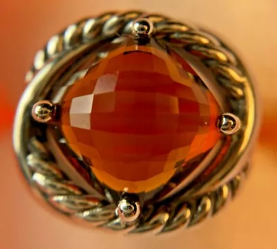 $229.99 • Buy David Yurman Sterling Madeira Citrine Infinity Ring,size 6