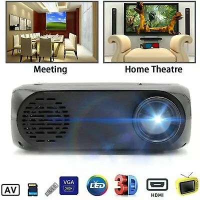 1080P Portable HD Mini LED Projector Home Theater Cinema Multimedia USB AV HDMI • $62.99