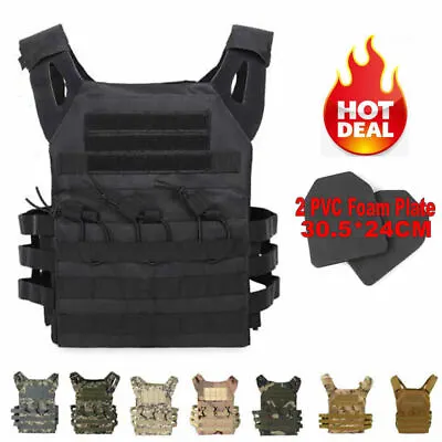 Adults Tactical Vest Lightweight JPC Molle Kids Protective Paintball Waistcoat • $40.75