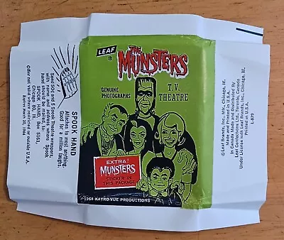 1964 - LEAF-  THE MUNSTERS- 5 Cent Wrapper- REPRINT • $8.99