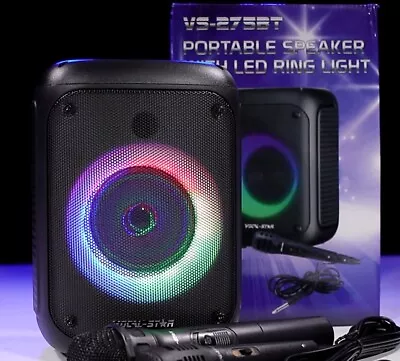 £43.99 • Buy Vocal-Star VS-275 Portable Karaoke Machine With Bluetooth, 2 Wireless Microphone