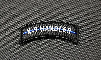 K9 Handler Blue Line Tab SWAT Police Tactical Rocker Uniform Patch K-9 Hook  • $7.95