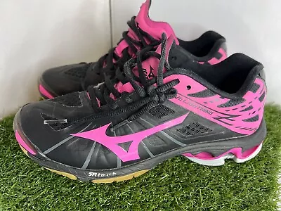 Mizuno Wave Lightning RX3 Womens Size 7 Black Shoes Sneakers Volleyball Tennis • $18.99