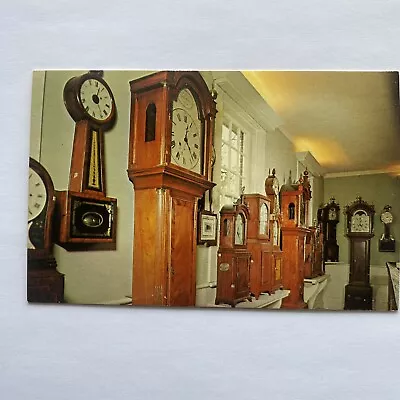 Clock Museum Old Sturbridge Village Mass New England Postcard Room Of Clocks • $4